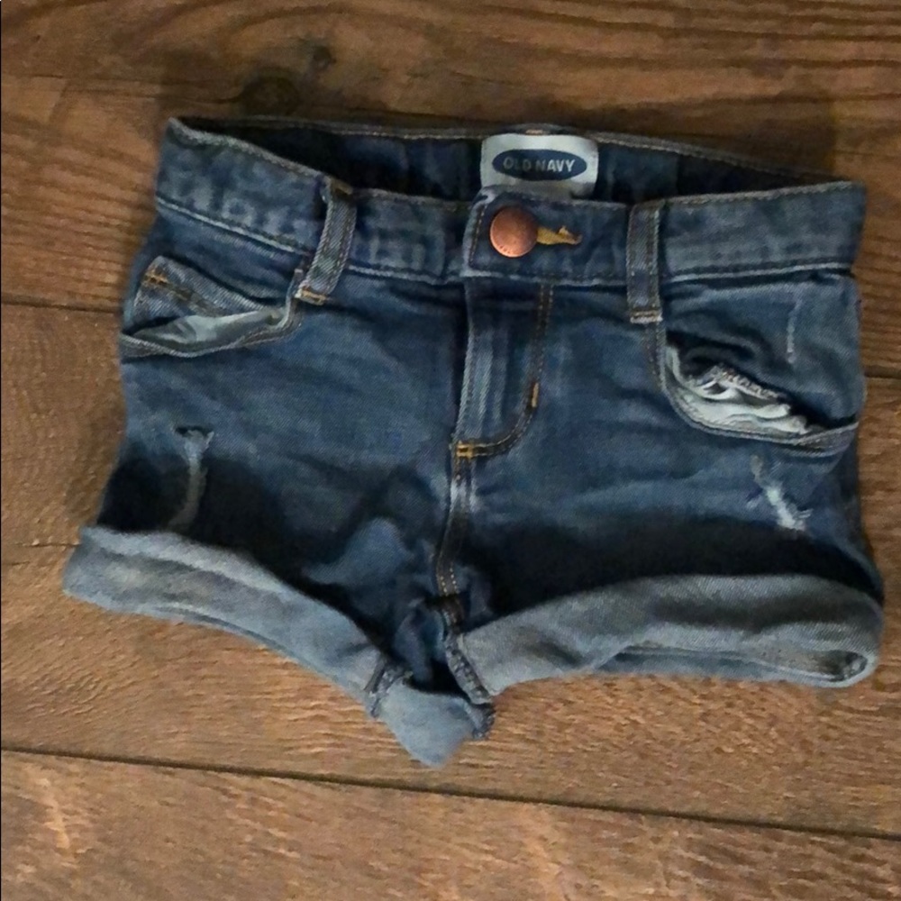 Old navy toddler girl denim jean shorts